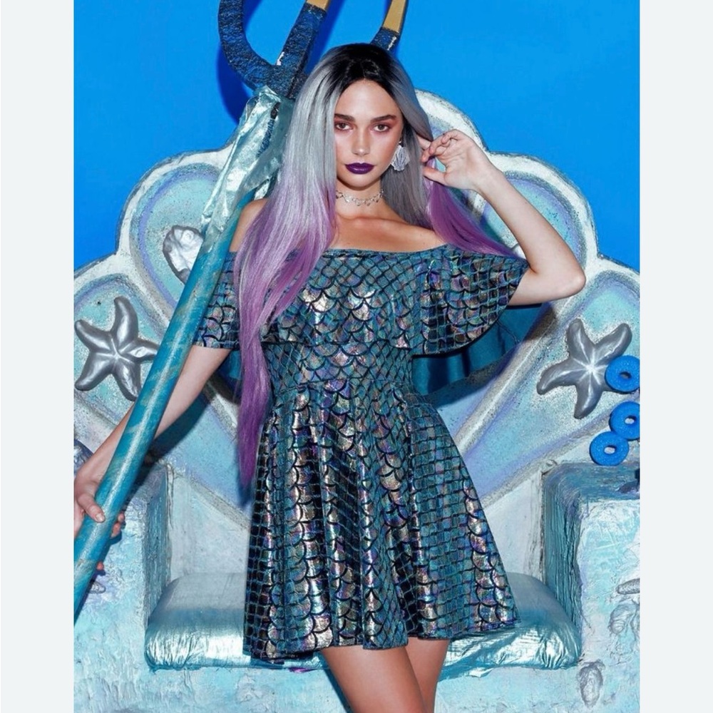 Black Milk Mermaid Mini Flounce Ruffle Dress XS